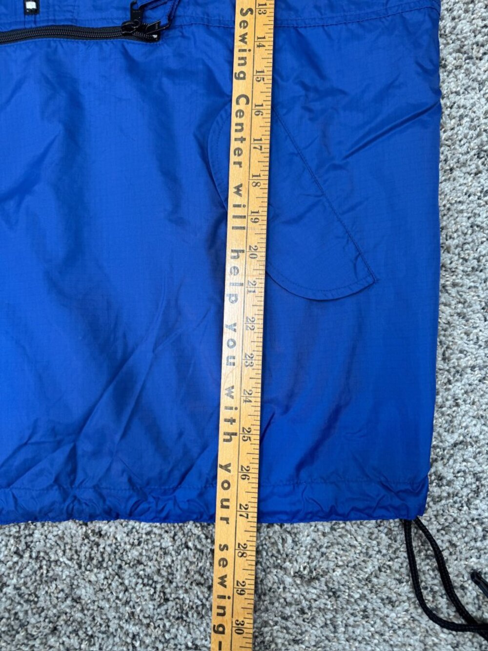 Vintage GAP Factory Store Anorak Men’s M Blue Hooded Made in Russia Ripstop - Picture 12 of 13